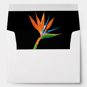 Enveloppe Aquarelle Oiseau de Paradis