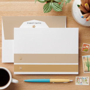 Enveloppe Aquarelle Pain d'épices Caramel Tons