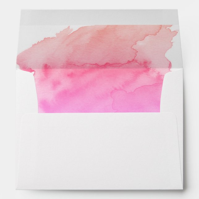 Enveloppe Aquarelle Peach Pink Purple Adresse de retour (Dos (Bas))