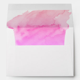 Enveloppe Aquarelle Peach Pink Purple Adresse de retour