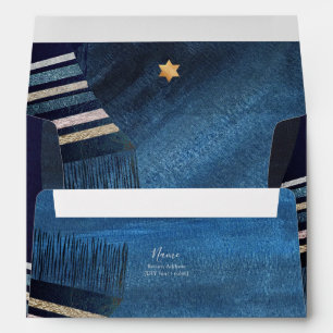 Enveloppe Aquarelle PixDezines, Navy Talit Mitzvah