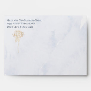 Enveloppe Aquarelle pré-adressée Laver Dusty Blue