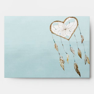 Enveloppe Aquarelle rêveuse de receveur de coeur