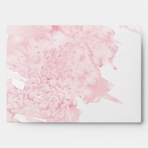 Enveloppe Aquarelle rose moderne Laver Art minimaliste simpl