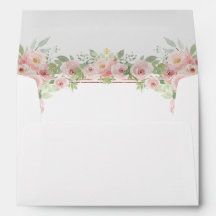 Aquarelle rose pâle Parties scintillant florale Qu