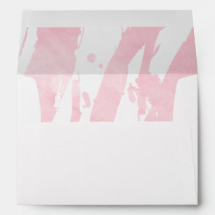 Enveloppe Aquarelle rose pastel Abstraite