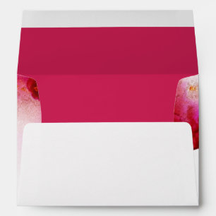 Enveloppe Aquarelle Rouge Garnet Gold Geode JustCards™