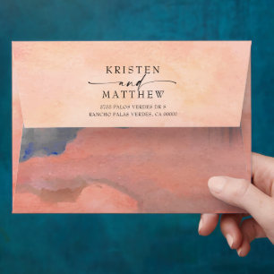 Enveloppe Aquarelle rustique de montagne