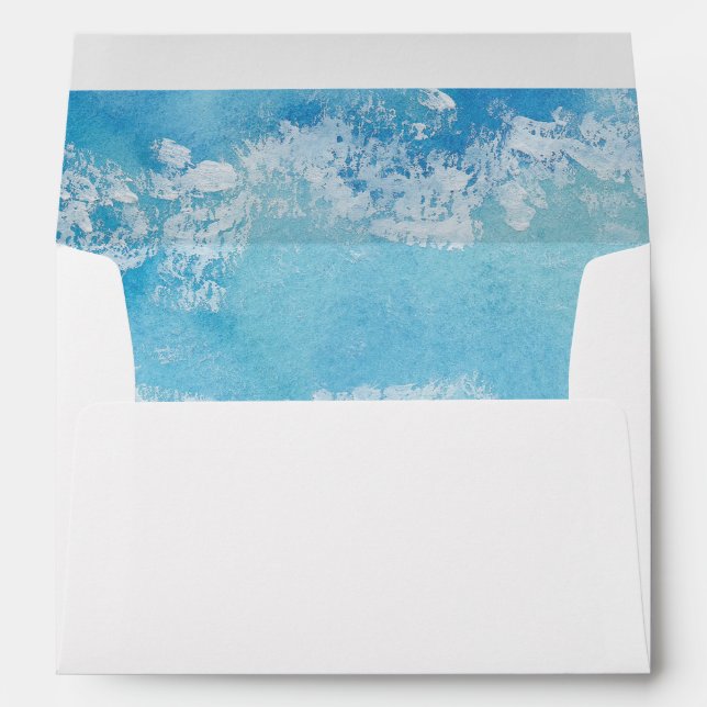 Enveloppe Aquarelle rustique Summer Sea Beach (Dos (Bas))