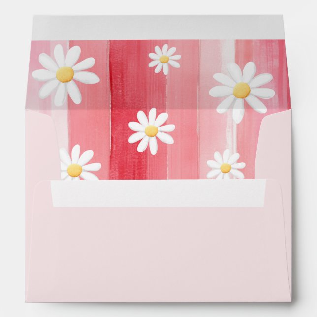 Enveloppe Aquarelle tendance prairie Fête des mariées floral (Dos (Bas))