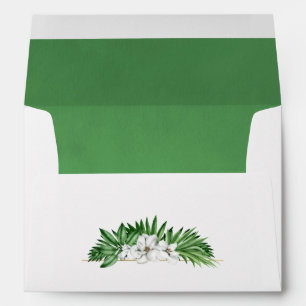 Enveloppe Aquarelle Tropical Floral Beach Mariage