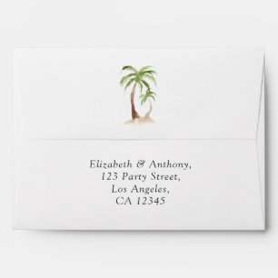 Enveloppe Aquarelle tropicale