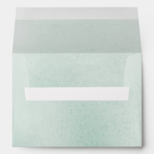 Enveloppe Aquarelle verte douce Texture Envelo minimal (Dos (Bas))