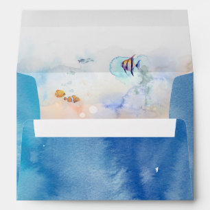 Enveloppe Aquarium sous-marin sous la mer Poisson tropical