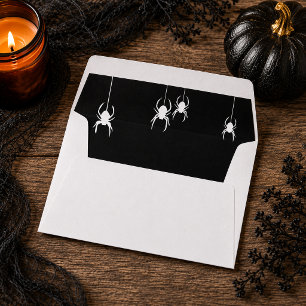 Enveloppe Araignées suspendues effrayantes Halloween gothiqu