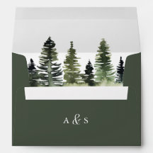 Arbre à pin vert de la forêt de Monogramme