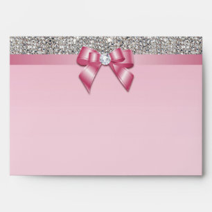 Enveloppe Arc argenté de Pinkl de diamants de paillettes de