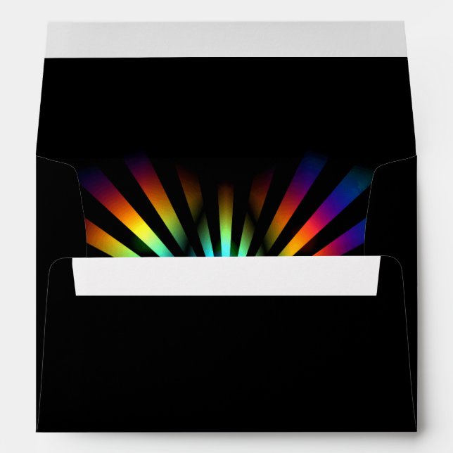 Enveloppe Arc-en-ciel à l'intérieur de l'impressio (Dos (Bas))