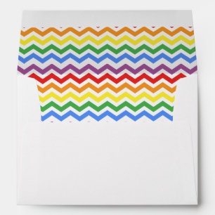 Enveloppe arc-en-ciel à motif zigzag
