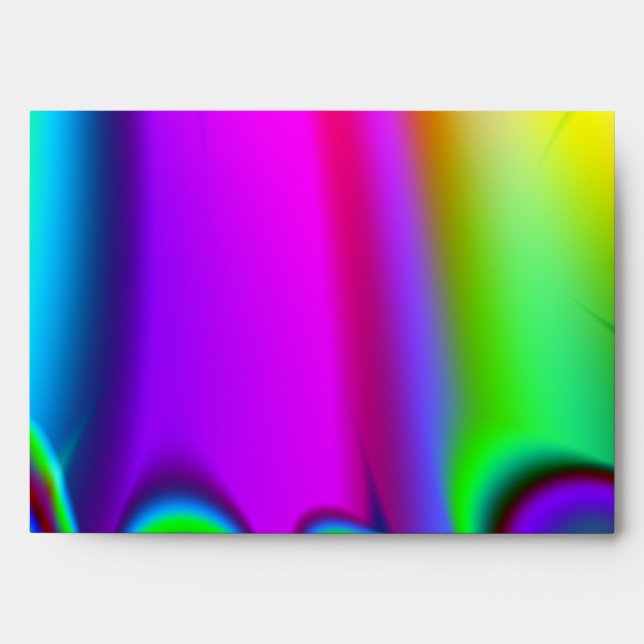 Enveloppe Arc-en-ciel psychédélique (Devant)