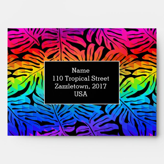 Enveloppe Arc-en-ciel tropical (Devant)