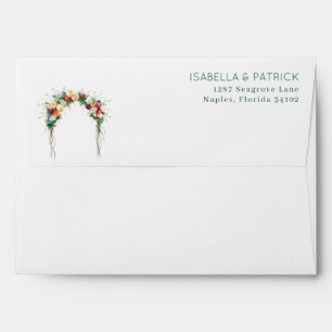 Enveloppe Arche florale pastel sereine