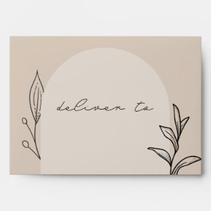 Enveloppe Arche Mariage ligne Art Tan
