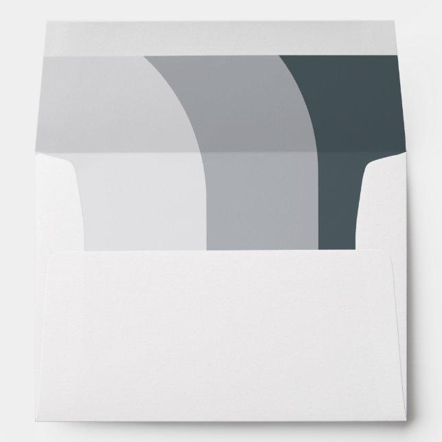 Enveloppe Arches bleues avec Mariage d'adresse de retour (Dos (Bas))