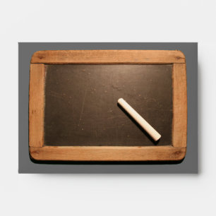 Enveloppe Ardoise vintage d'école d'Ardoise avec l'enveloppe