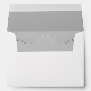 Enveloppe Argent Floral Mariage Bell Flourdissant frontière