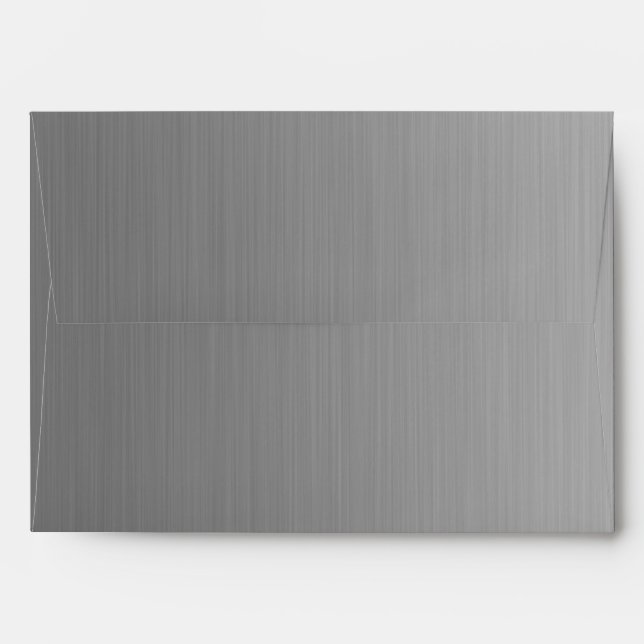 Enveloppe Argent métallique ordinaire (Dos (Haut rabat))