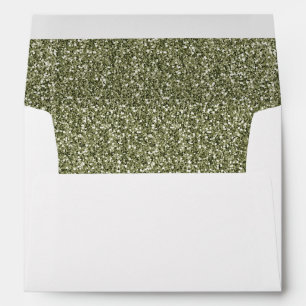 Enveloppe Armée Green Drab Olive Green Parties scintillant p