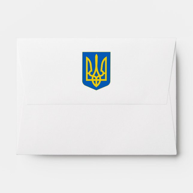 Enveloppe Armoiries de l'Ukraine (Dos (Haut rabat))
