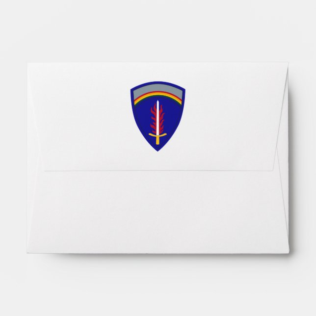 Enveloppe Army Europe USAREUR (Dos (Haut rabat))