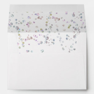 Enveloppe arrière - plan de strass faux parties scintillant