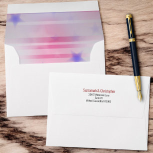 Enveloppe Arrière - plan intérieur Patriotique Rouge Bleu Bl