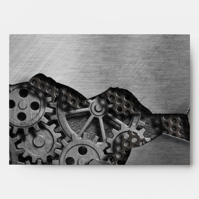 Enveloppe arrière - plan métallique avec dommages mécaniques (Devant)