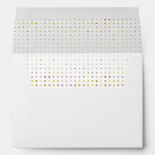 Enveloppe arrière - plan point multicolore