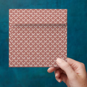 Enveloppe arrière - plan rose et blanc avec motif