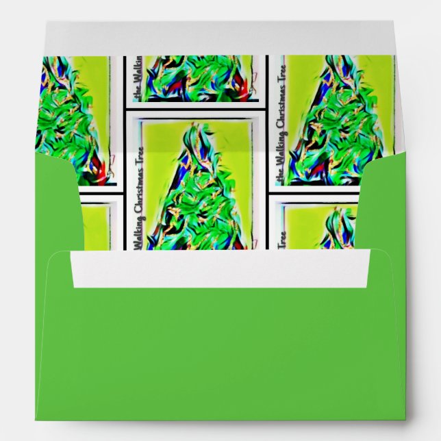 Enveloppe Art abstrait de Noël (Dos (Bas))