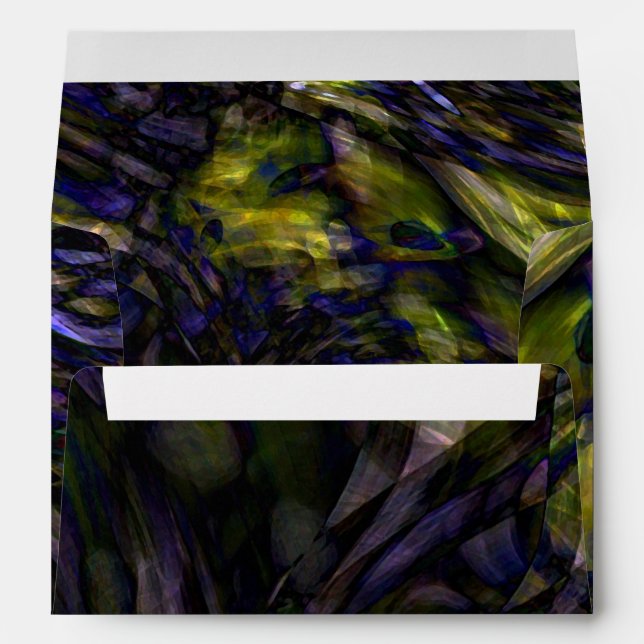 Enveloppe Art Abstrait Jeu d'Anniversaire couleur moderne (Dos (Bas))