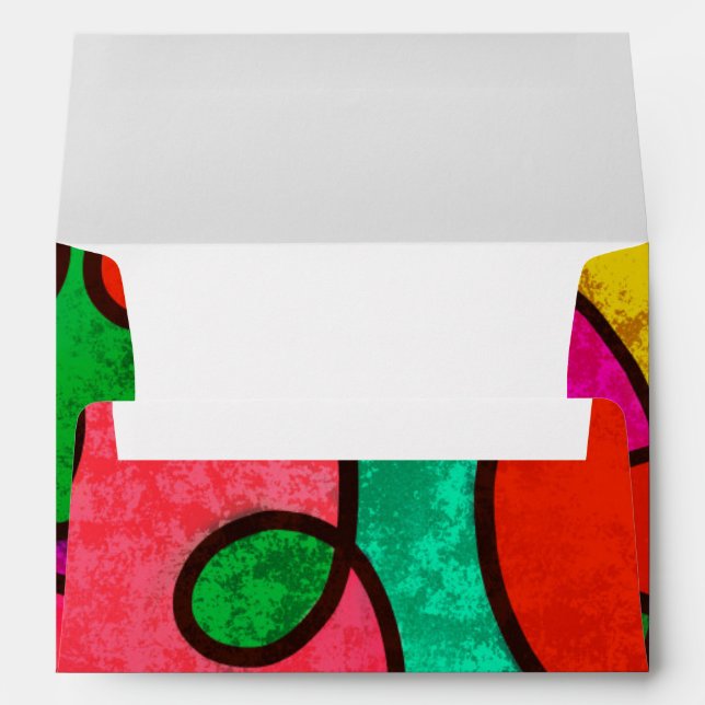 Enveloppe Art coloré Motif Abstrait (Dos (Bas))