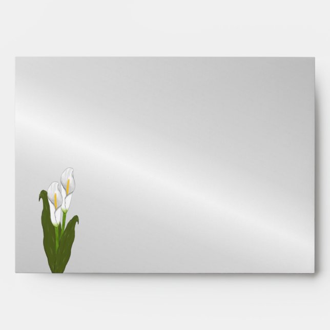 Enveloppe Art Déco Calla Lily Faire-part de mariag (Devant)