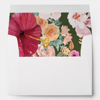 Enveloppe Art Nouveau Calligraphie Florale Avec Adresse
