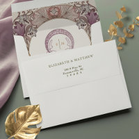Art Nouveau Victorien violet Morris Vintage