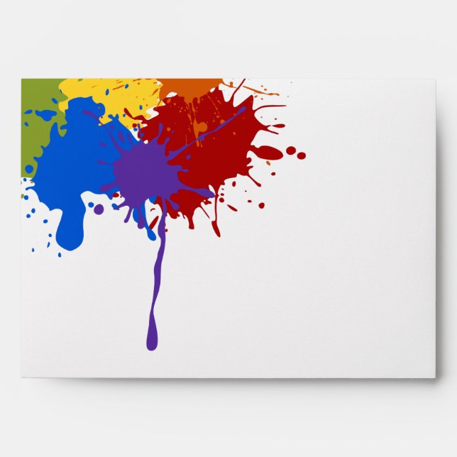 Enveloppe Art Party Brights Paint Splats (Devant)