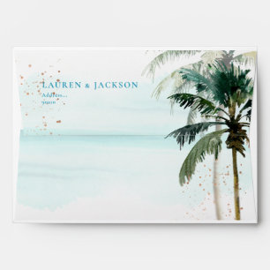 Enveloppe ArtsApp Élégant Paradis Tropical Palmiers