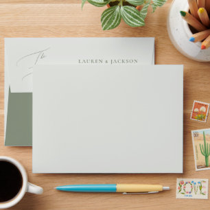 Enveloppe ArtsApp Olive+Sage Calligraphie Mariage do-it-your