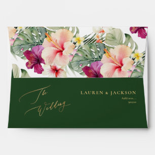 Enveloppe ArtsApp Tropical Paradise Hibiscus Mariage