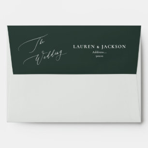 Enveloppe ArtsApp Vert Luxuriant Calligraphie Mariage DIY Co